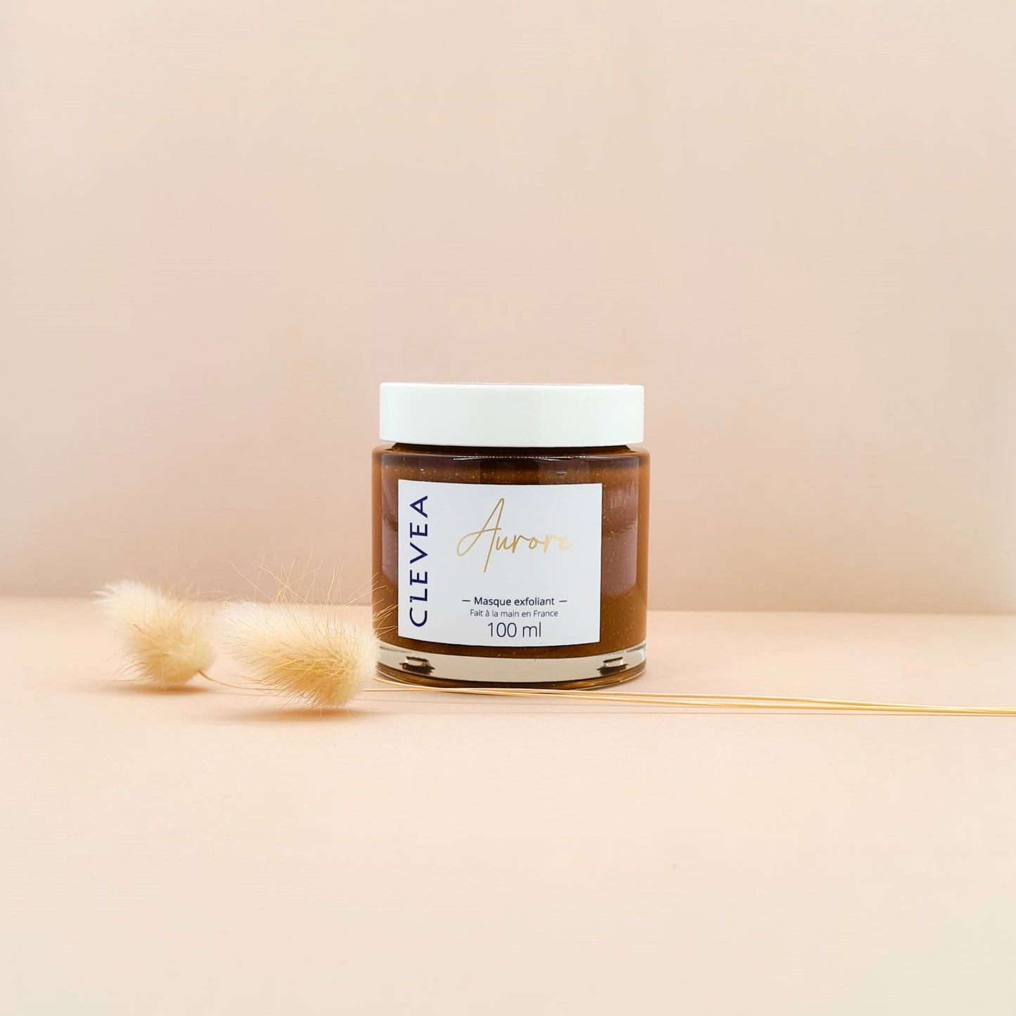 Masque exfoliant visage Aurore enrichi en miel de lavande français.